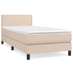 Sommier à lattes de lit avec matelas Cappuccino 90x200 cm 