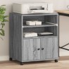 Support d'imprimante avec roulettes sonoma gris 60x48x74 cm 