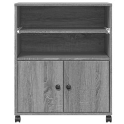 Support d'imprimante avec roulettes sonoma gris 60x48x74 cm 