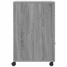 Support d'imprimante avec roulettes sonoma gris 60x48x74 cm 