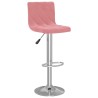 Tabourets de bar lot de 2 rose velours 