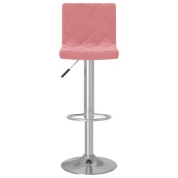 Tabourets de bar lot de 2 rose velours 