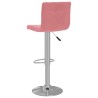 Tabourets de bar lot de 2 rose velours 