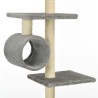 Arbre à chat avec griffoirs en sisal 260 cm Gris 