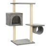 Arbre à chat avec griffoirs en sisal 260 cm Gris 