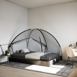 Moustiquaire mongole avec portes 220 maille noir 200x150x140 cm 