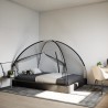Moustiquaire mongole avec portes 220 maille noir 200x150x140 cm 