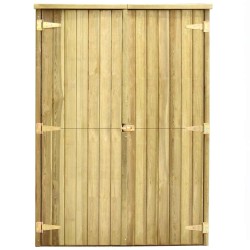 Abri à outils de jardin 123x50x171 cm Pinède imprégnée 