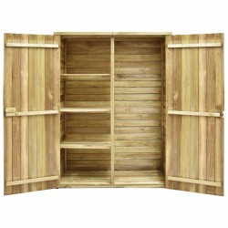 Abri à outils de jardin 123x50x171 cm Pinède imprégnée 