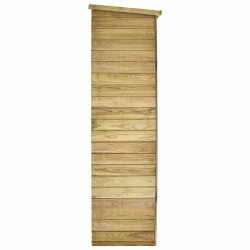 Abri à outils de jardin 123x50x171 cm Pinède imprégnée 