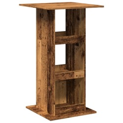 Table de bar avec rangement vieux bois bois d’ingénierie 