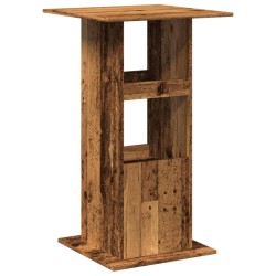Table de bar avec rangement vieux bois bois d’ingénierie 