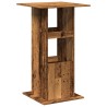 Table de bar avec rangement vieux bois bois d’ingénierie 