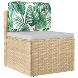 Coussin sur palette pour dossier design feuilles 60x40x12 cm tissu Oxford 