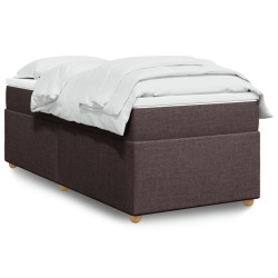 Sommier à lattes de lit avec matelas Marron foncé 90x200 cm 