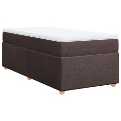 Sommier à lattes de lit avec matelas Marron foncé 90x200 cm 