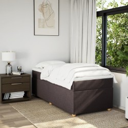 Sommier à lattes de lit avec matelas Marron foncé 90x200 cm 