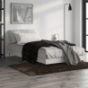 Cadre de lit sans matelas gris béton 100x200 cm 