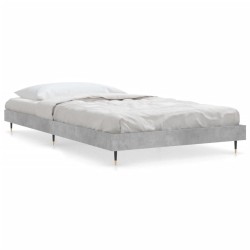 Cadre de lit sans matelas gris béton 100x200 cm 