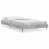 Cadre de lit sans matelas gris béton 100x200 cm 