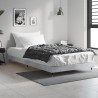 Cadre de lit sans matelas gris béton 100x200 cm 