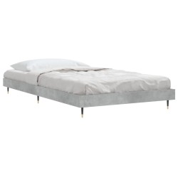 Cadre de lit sans matelas gris béton 100x200 cm 