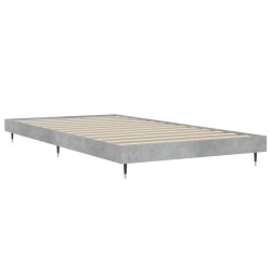 Cadre de lit sans matelas gris béton 100x200 cm 