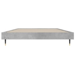 Cadre de lit sans matelas gris béton 100x200 cm 