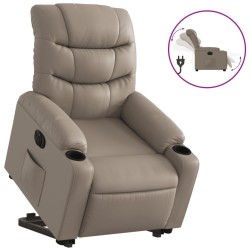 Fauteuil inclinable électrique cappuccino similicuir 