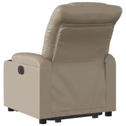 Fauteuil inclinable électrique cappuccino similicuir 