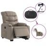 Fauteuil inclinable électrique cappuccino similicuir 