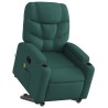 Fauteuil inclinable de massage électrique Vert foncé Tissu 