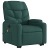 Fauteuil inclinable de massage électrique Vert foncé Tissu 