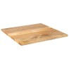 Dessus de table 70x70x2,5 cm carré bois massif manguier 