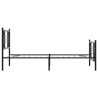 Cadre de lit métal sans matelas avec pied de lit noir 107x203cm 
