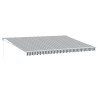 Auvent rétractable anthracite et blanc 5x3 m tissu et aluminium 