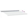 Auvent rétractable anthracite et blanc 5x3 m tissu et aluminium 