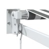 Auvent rétractable anthracite et blanc 5x3 m tissu et aluminium 