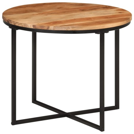 Table basse 55x55x45 cm bois massif acacia et fer 