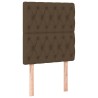 Tête de lit à LED Marron foncé 80x7x118/128 cm Tissu 
