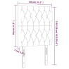 Tête de lit à LED Marron foncé 80x7x118/128 cm Tissu 