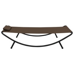 Lit de jardin Marron 200x90 cm Acier 