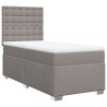 Sommier à lattes de lit avec matelas Taupe 90x190 cm Tissu 