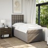 Sommier à lattes de lit avec matelas Taupe 90x190 cm Tissu 