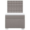 Sommier à lattes de lit avec matelas Taupe 90x190 cm Tissu 