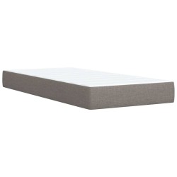 Sommier à lattes de lit avec matelas Taupe 90x190 cm Tissu 