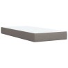 Sommier à lattes de lit avec matelas Taupe 90x190 cm Tissu 