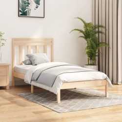 Cadre de lit sans matelas 100x200 cm bois massif 