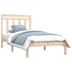 Cadre de lit sans matelas 100x200 cm bois massif 
