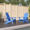 Chaises de jardin Adirondack lot de 2 PEHD Bleu aqua 